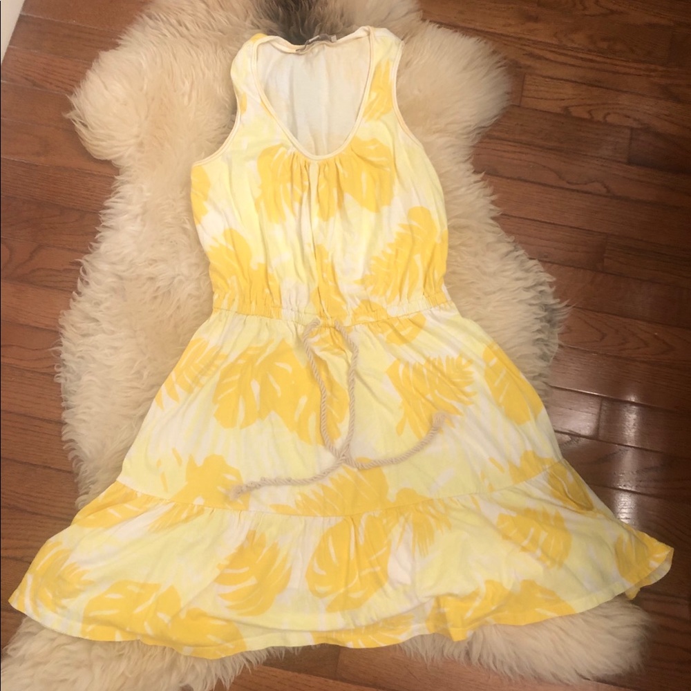 Loft yellow printed sundress